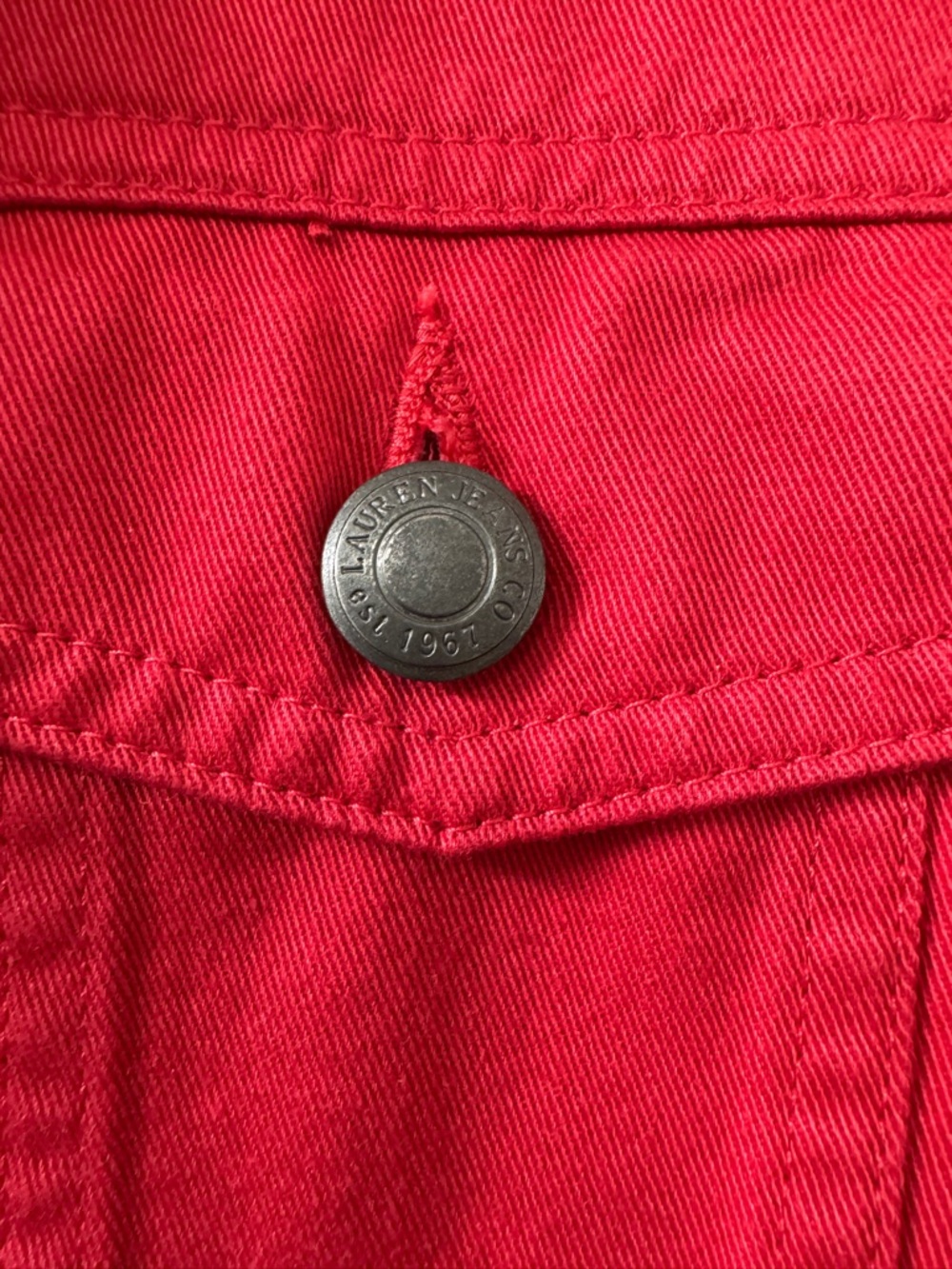 Lauren Jeans Co. Women’s Red Denim Jacket - Picture 4 of 14